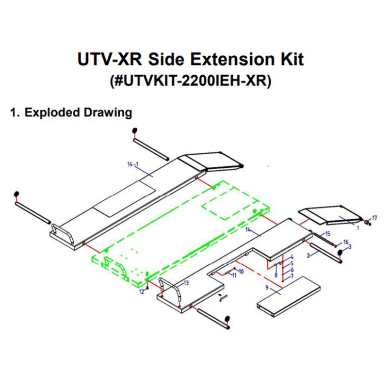 iDeal Series UTV Extension Kit SKU UTVKIT-2200IEH-XR