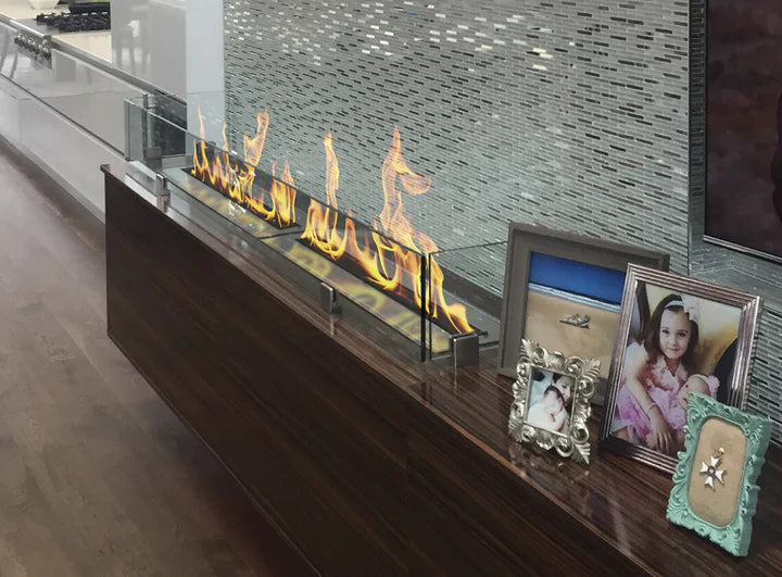 The Bio Flame 5L Burner Bio Ethanol Fireplace SKU EB-5L-Silver