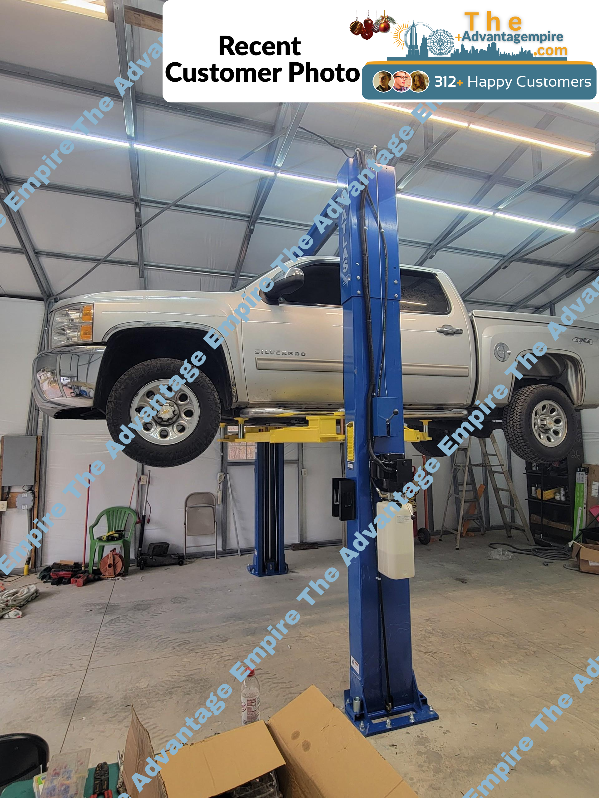 Atlas 10,000 lb Overhead 2 Post Lift SKU ATEXH-PV10PX