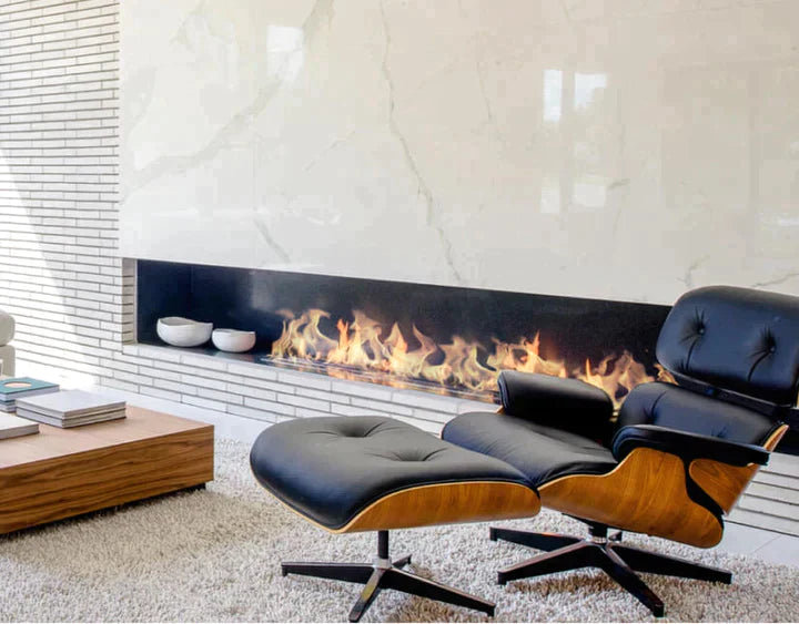 The Bio Flame 84” Burner Bio Ethanol Fireplace SKU EB-84-Silver