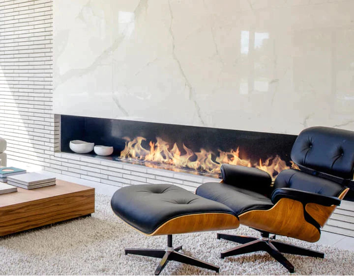 The Bio Flame 60” Burner Bio Ethanol Fireplace SKU EB-60-Silver