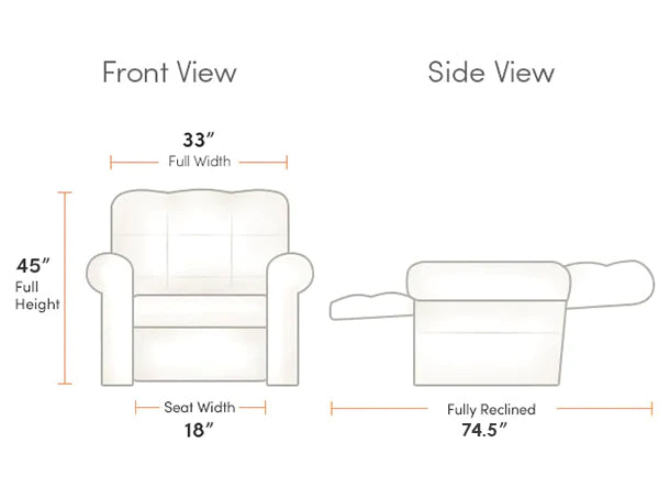 Journey Health & Lifestyle Perfect Sleep Chair Deluxe w/ Lift SKU 27202SSD