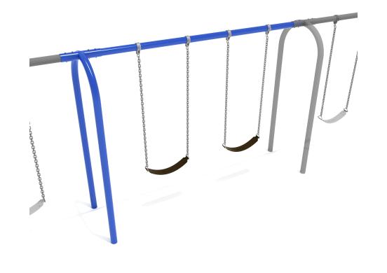 Playground Equipment 8 Feet High Elite Arch Post Swing SKU PSWAPADDWS