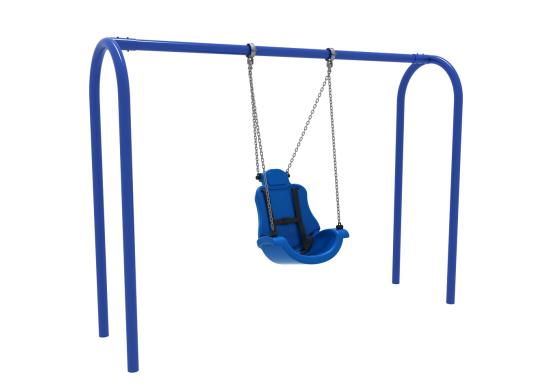 Playground Equipment 8 Feet High Elite Arch Post Adaptive Swing SKU PSWAS001