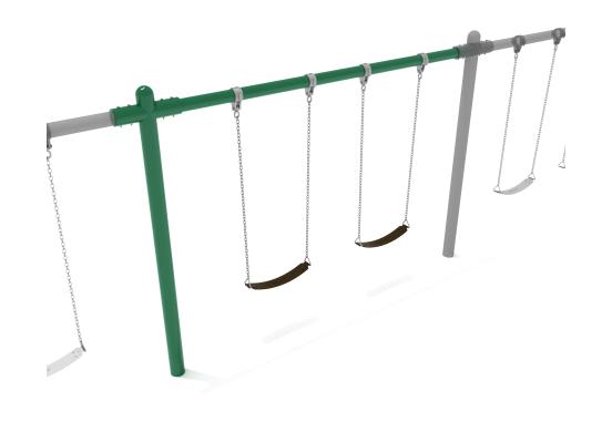 Playground Equipment 8 Feet High Elite Single Post Swing SKU PSWSPADD