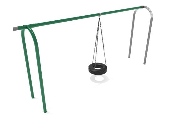 Playground Equipment 8 Feet High Elite Arch Post Tire Swing SKU PSWTADNS