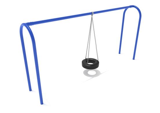 Playground Equipment 8 Feet High Elite Arch Post Tire Swing SKU PSWTIRWS