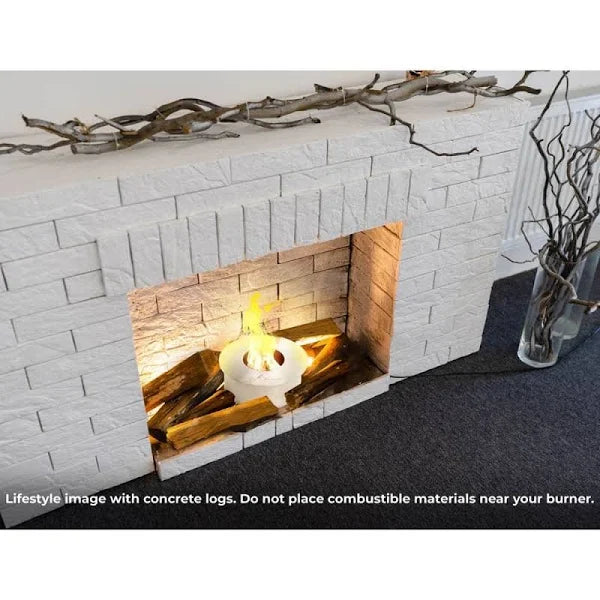The Bio Flame 13” Ethanol Round Burner SKU EB-13Round-Silver