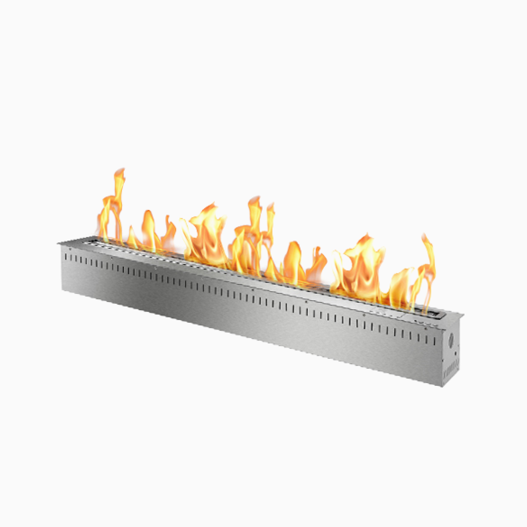Bio Flame 48" SmartFlame Remote Control Burner Ethanol Fireplace SKU 48-SILVER-SF
