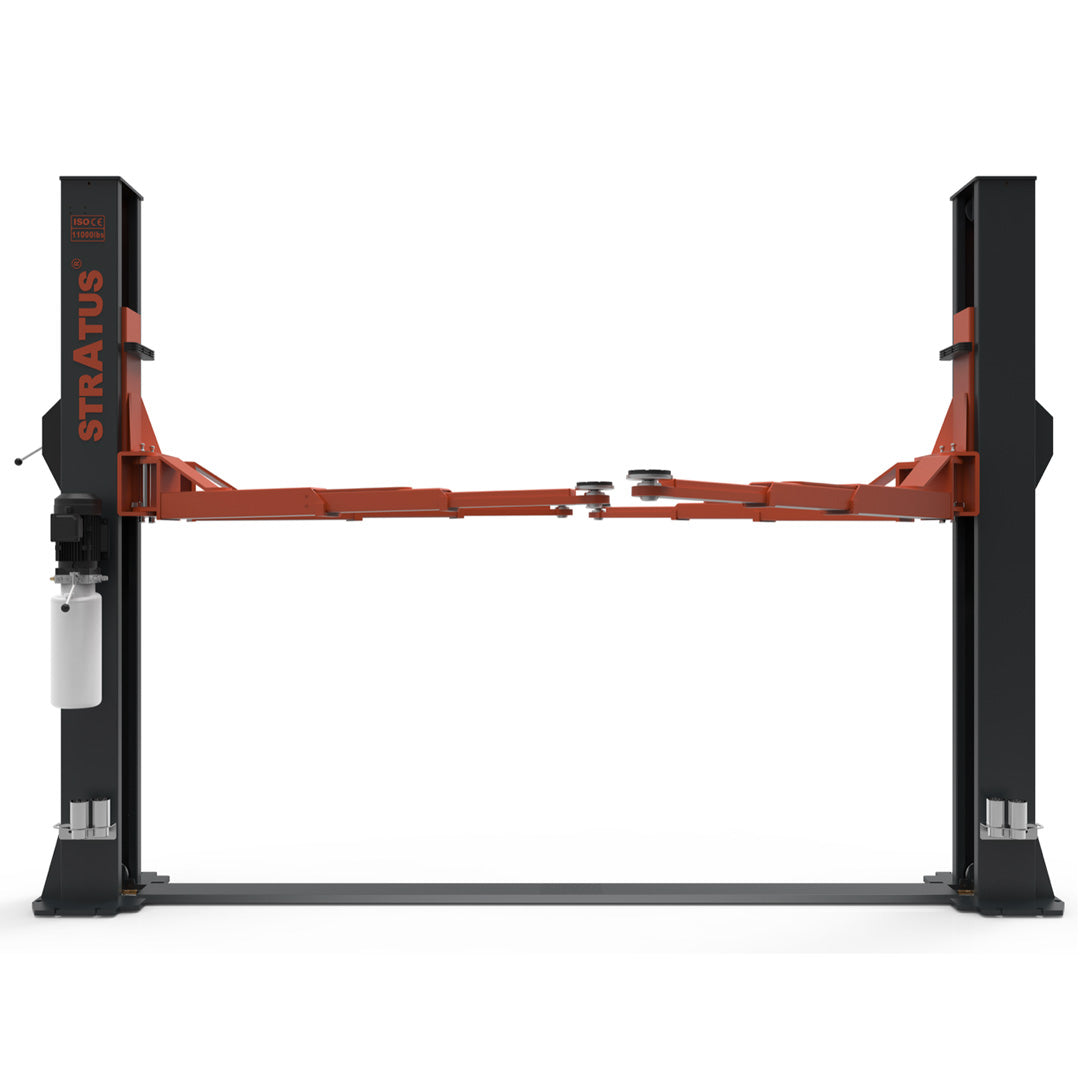 Stratus 2 Post 12,000 lbs Floor Plate Lift, Extra Wide, Drive Through, Single Point Manual Release SKU SAE-F12X