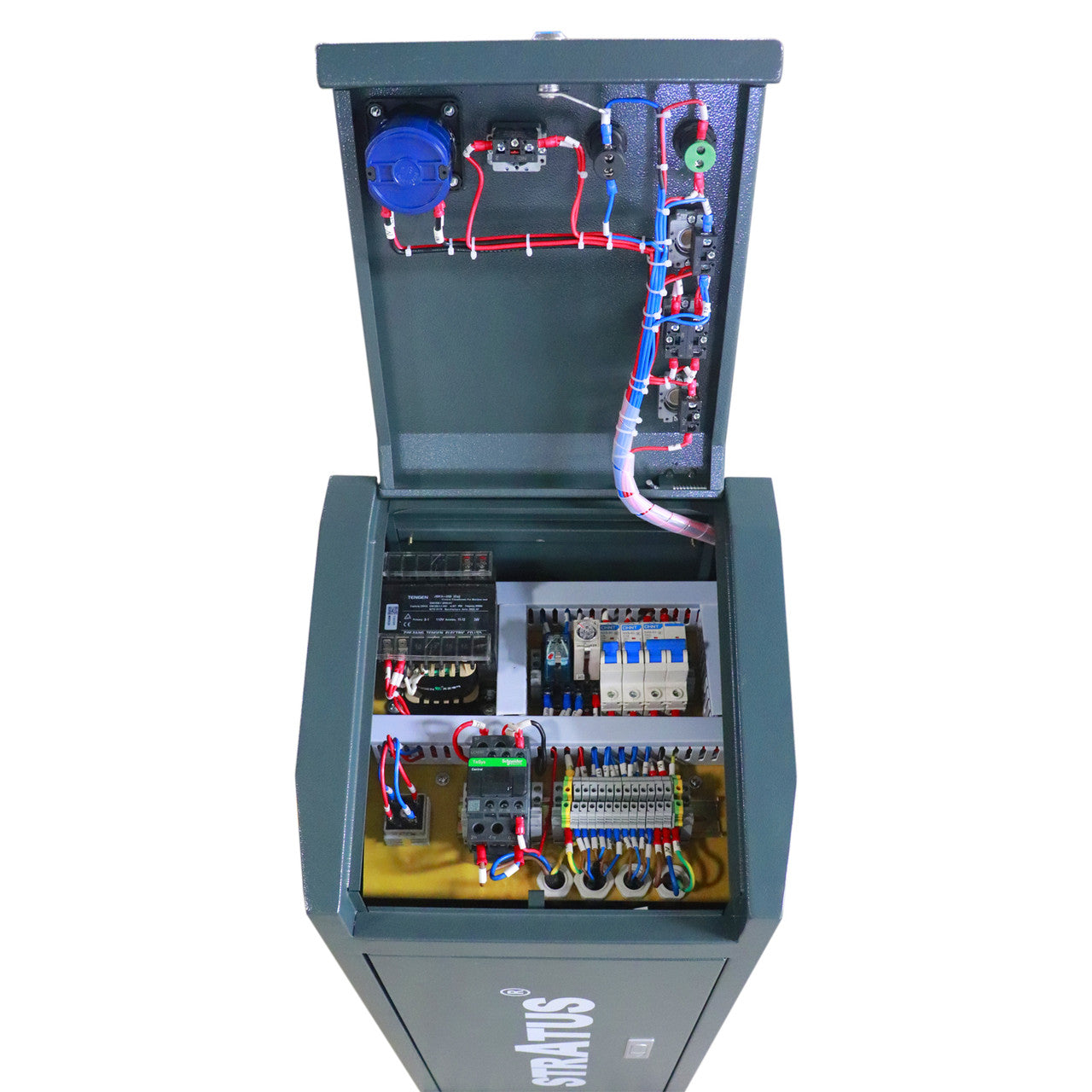 Stratus Portable Open Center 9000 lbs Mid Rise Scissor Lift, Extra Wide, Electrical Release G3 SKU SAE-MS9000X