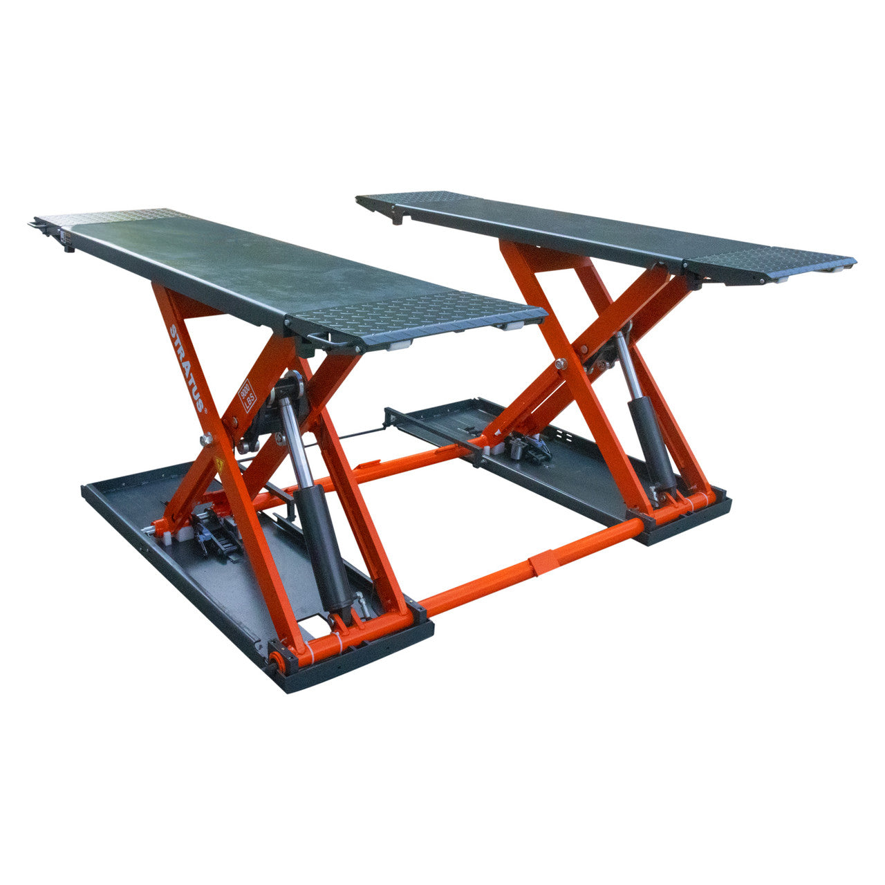 Stratus Portable Open Center 9000 lbs Mid Rise Scissor Lift, Extra Wide, Electrical Release G3 SKU SAE-MS9000X
