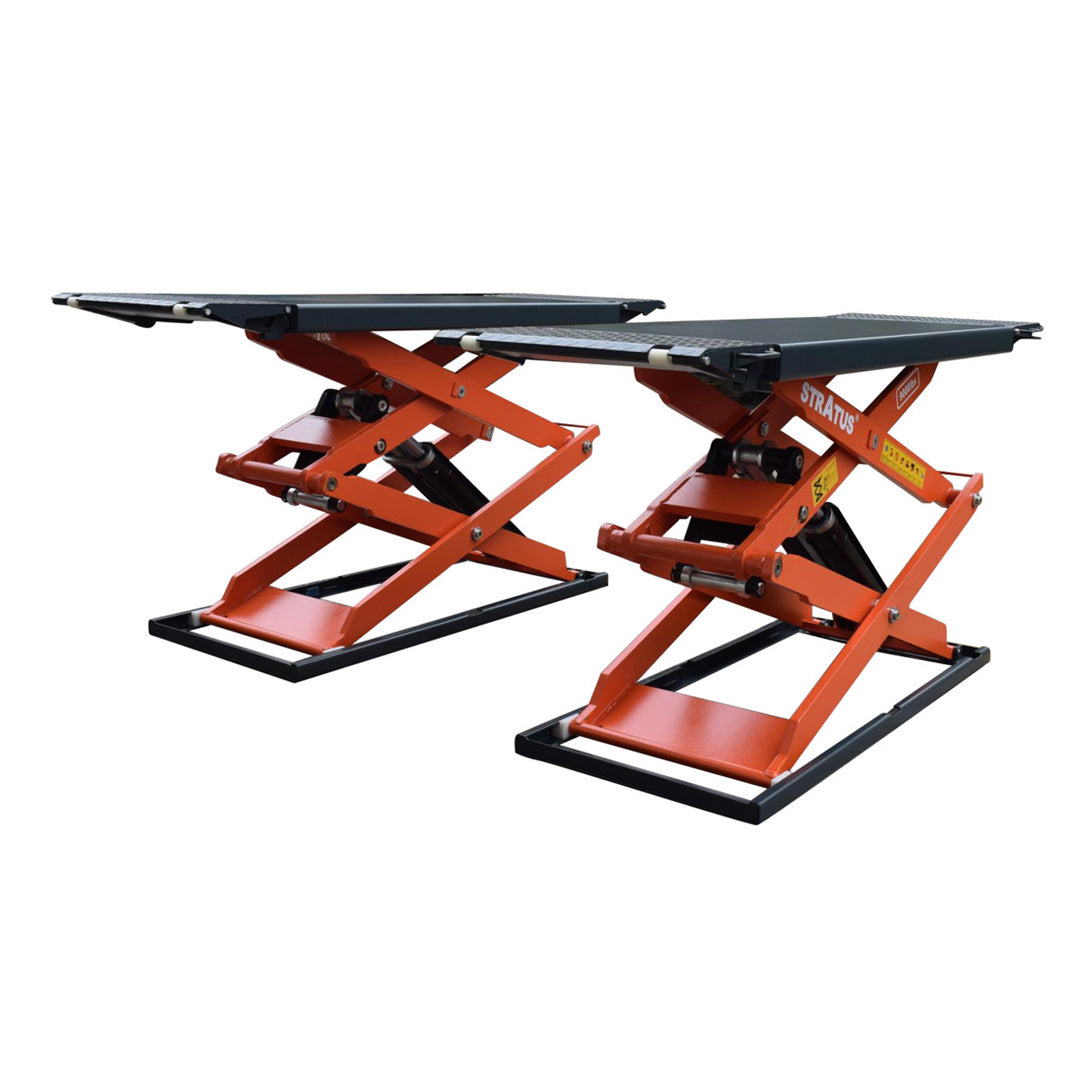 Stratus On Ground Low Profile Full Rise Scissor Lift, 9000 lbs, 220V, Pneumatic Release, Commercial Grade G3 SKU SAE-UT9000