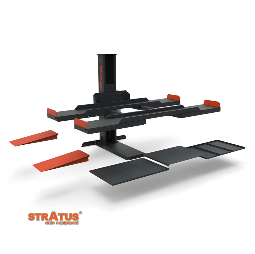Stratus Single-Post 6600 lbs Manual Release Parking Car Lift SAE-P166M