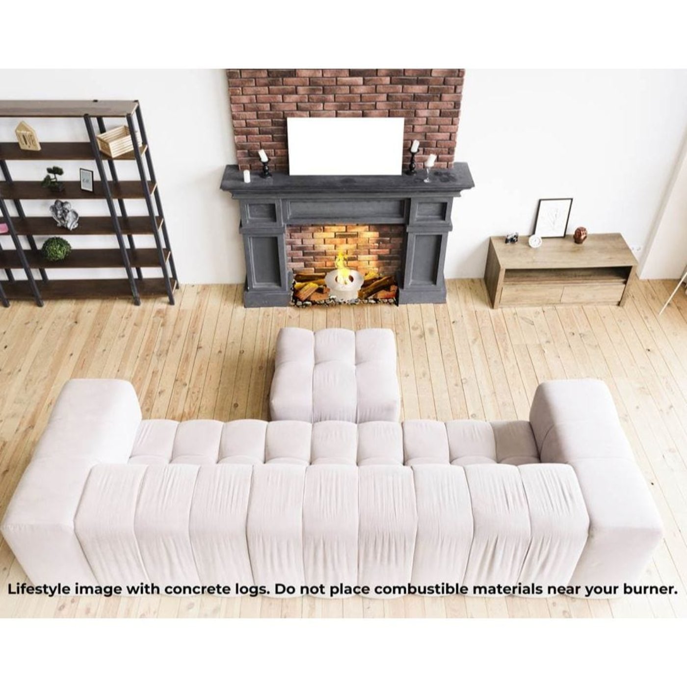 The Bio Flame 13” Ethanol Round Burner SKU EB-13Round-Silver