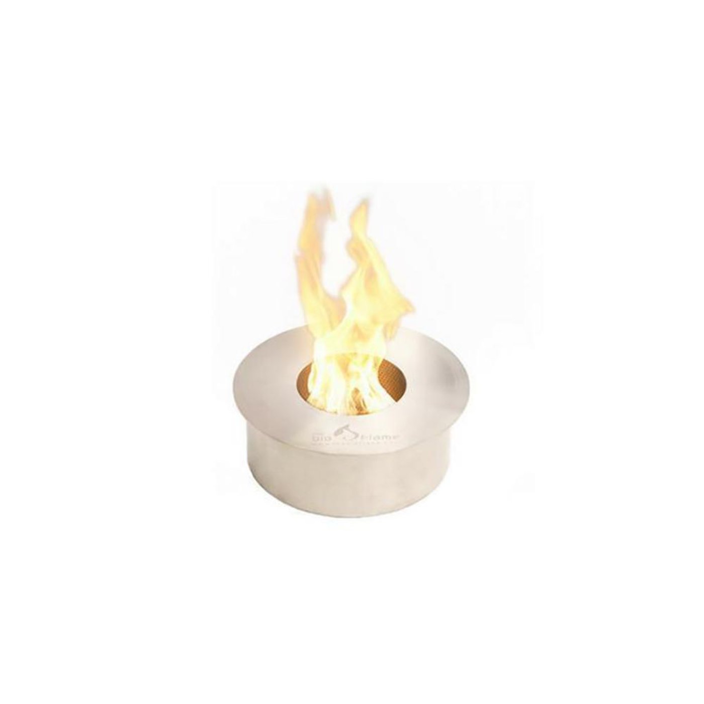 The Bio Flame 13” Ethanol Round Burner SKU EB-13Round-Silver