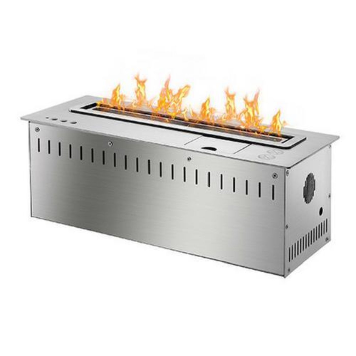 The Bio Flame 24-Inch Ethanol Burner SKU RC-24-Silver-SMART