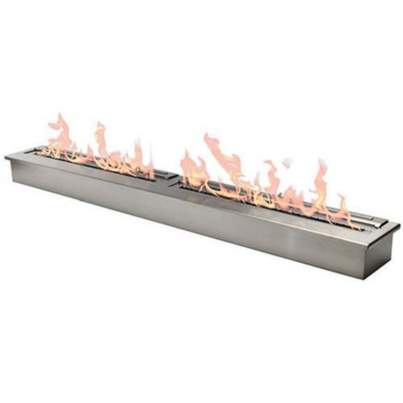 The Bio Flame 60-Inch Ethanol Fireplace Burner SKU EB-60-Silver