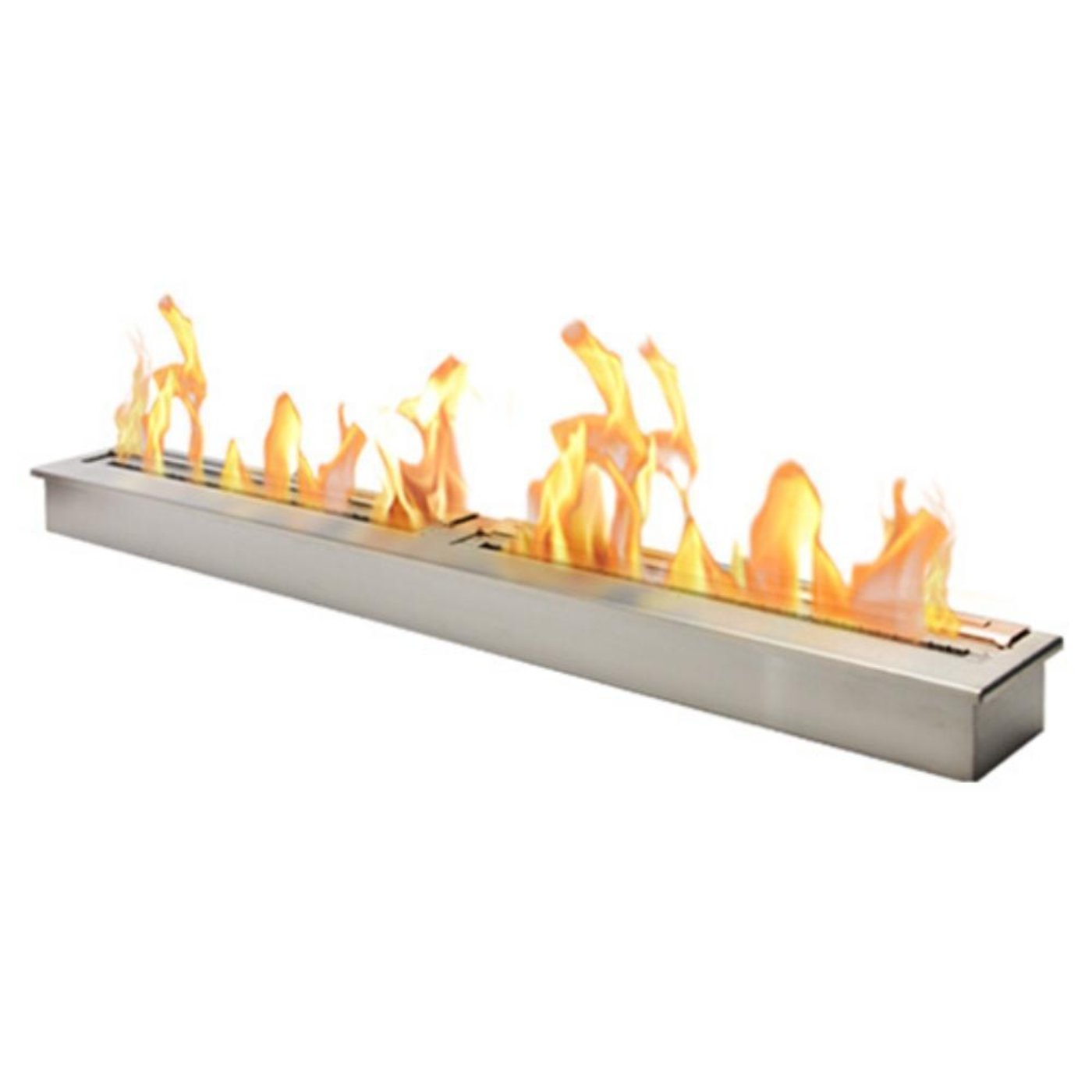 The Bio Flame 72-Inch Ethanol Fireplace Burner SKU EB-72-Silver