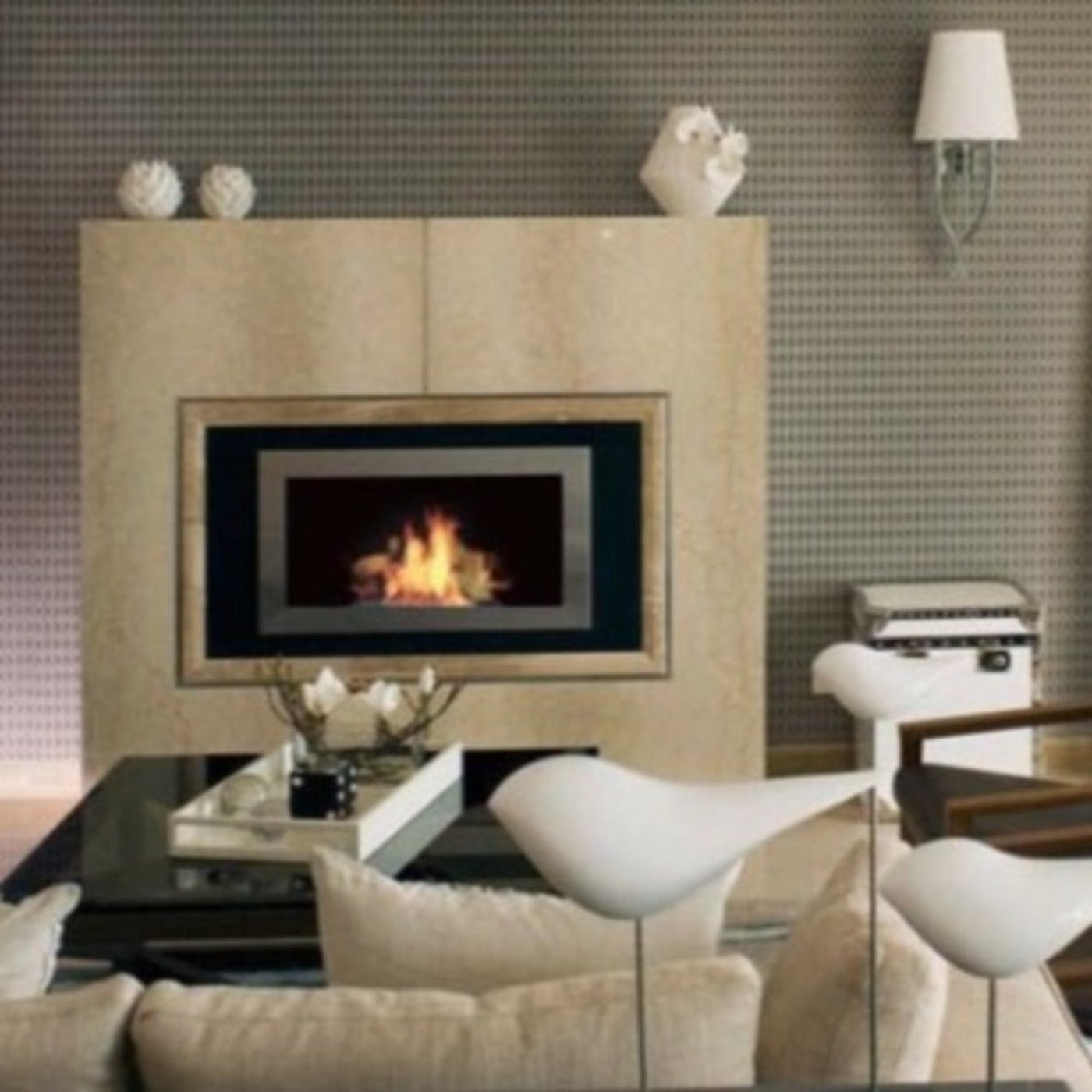 The Bio Flame Lorenzo 45-Inch Ethanol Fireplace SKU Lorenzo-WM