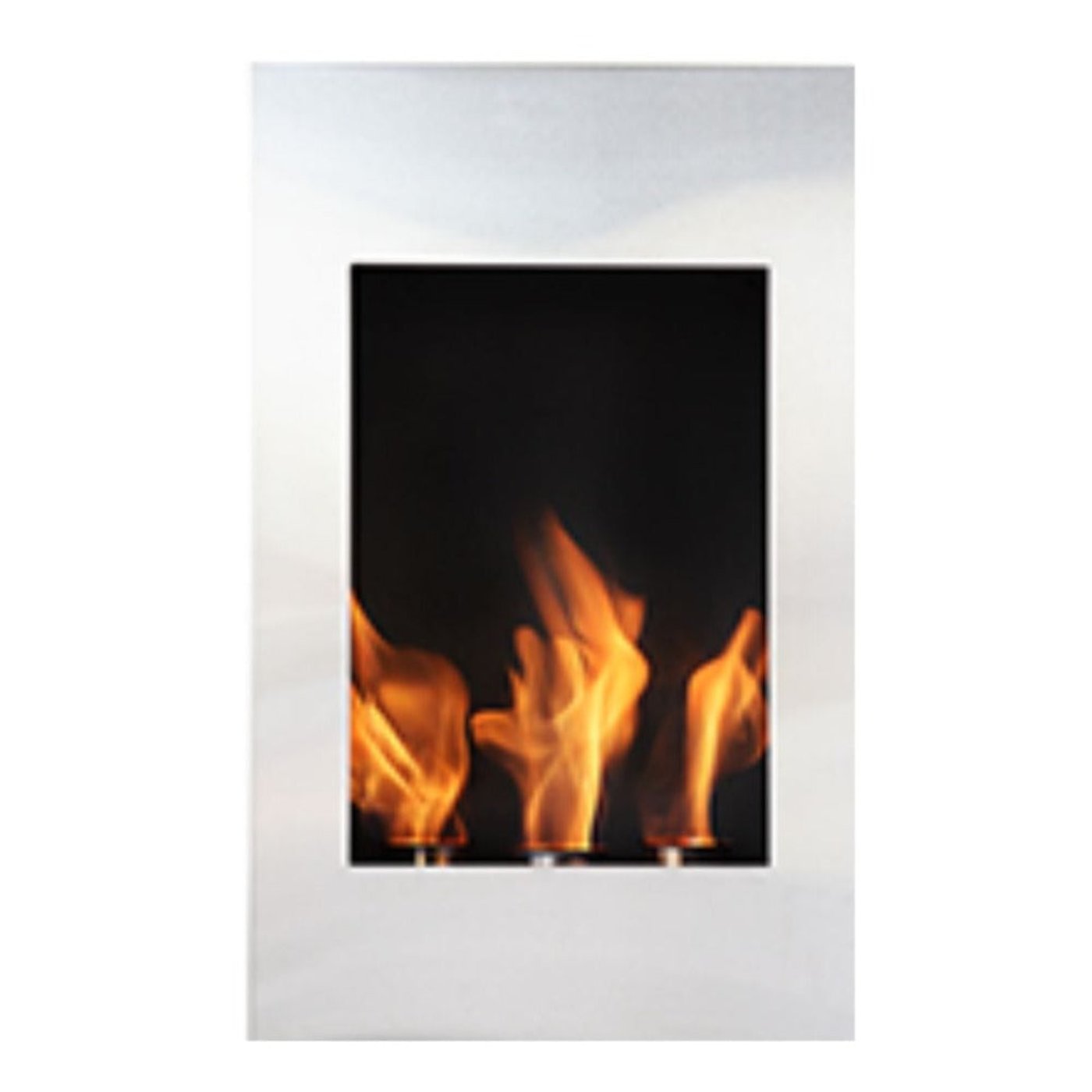 The Bio Flame Xelo 19-Inch Ethanol Fireplace SKU XELO-Silver