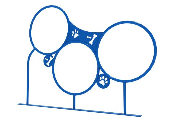 Playground Equipment Three Hoop Dog Rings SKU PDP007