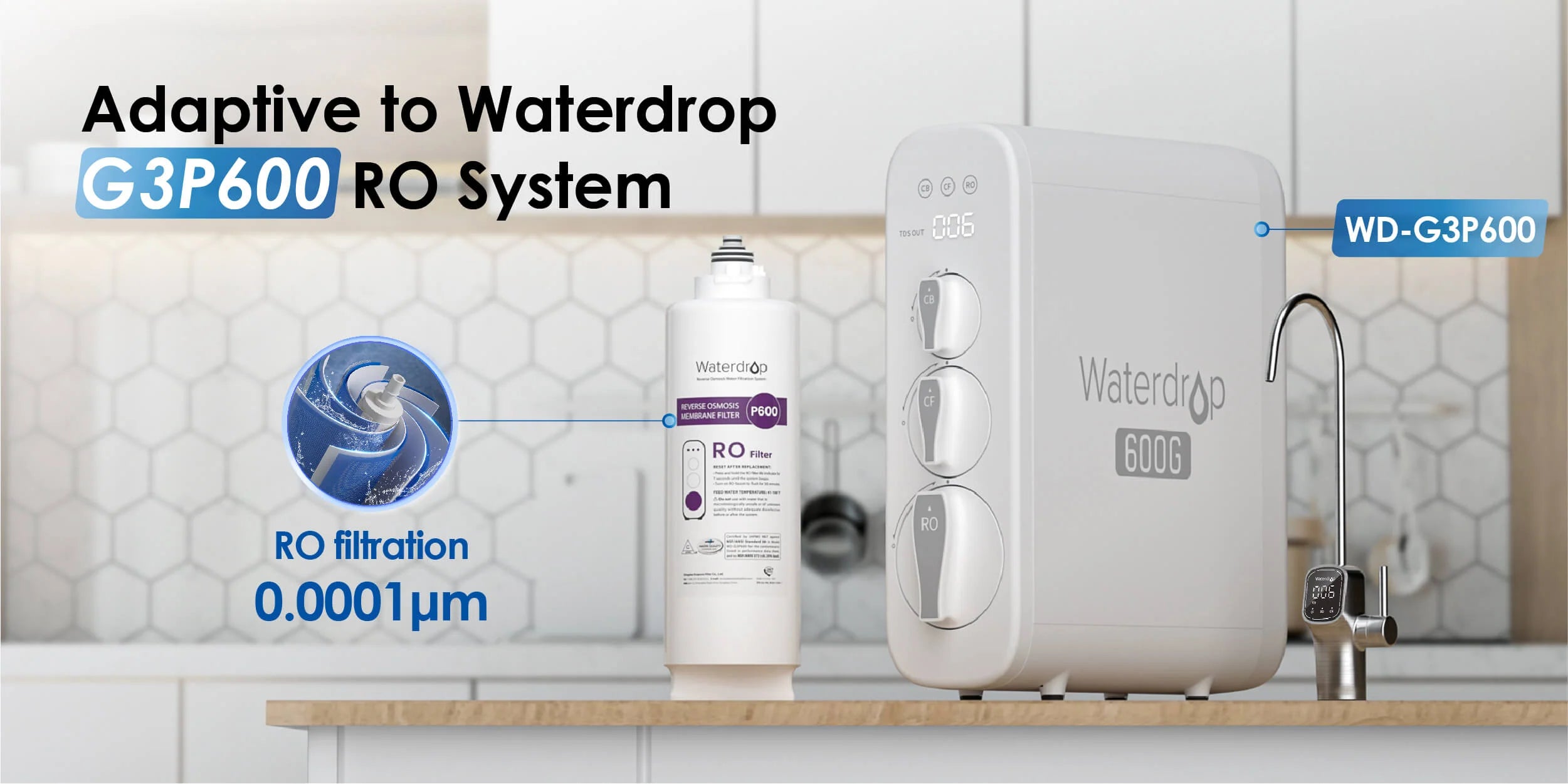 WaterDrop Replacement Filter SKU WD-G3P600-RO