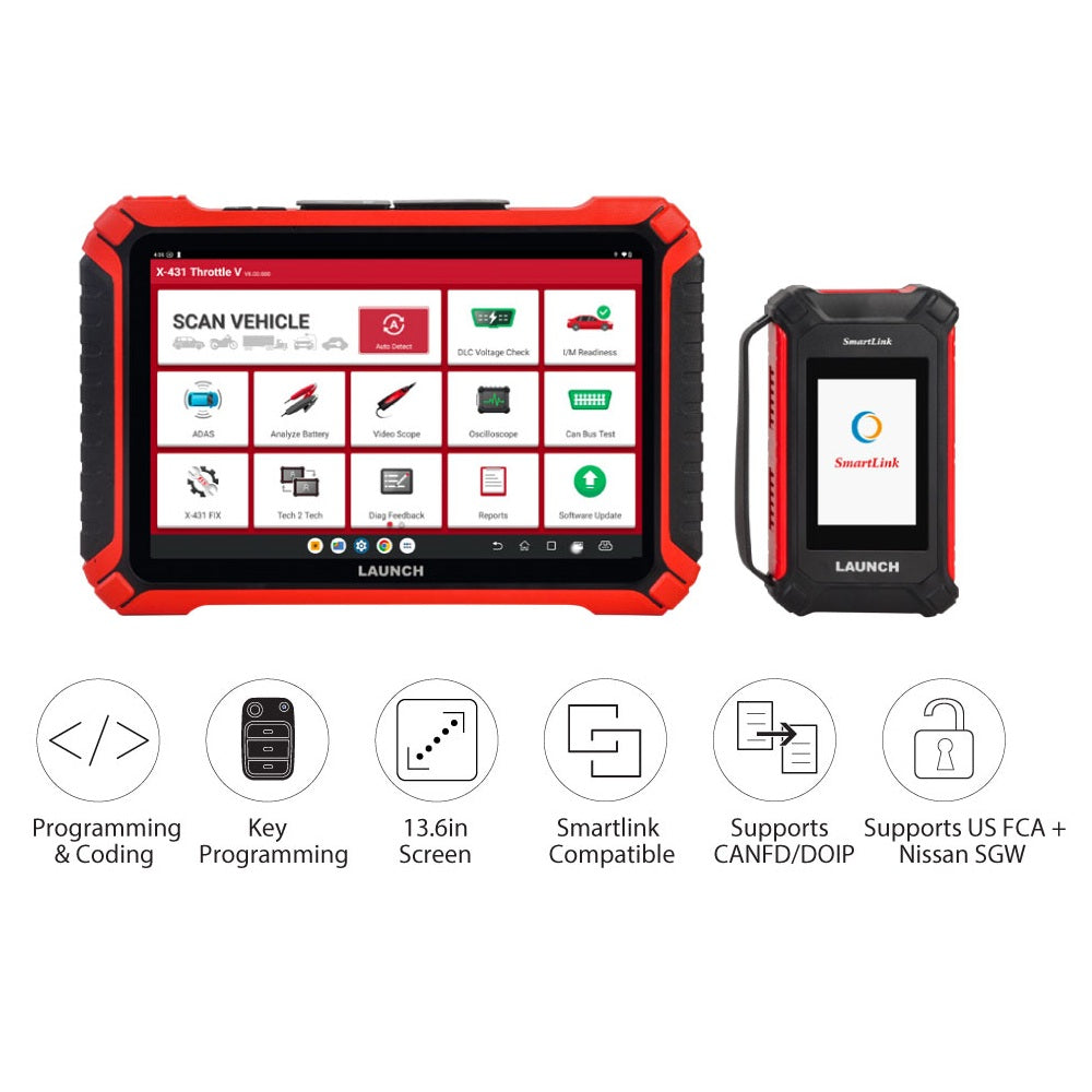 Launch Tech USA X-613 Wireless 3D Aligner, 4 Point Rim Clamps, 3 Point Tire Clamps, Throttle V- Full SKU 702020112TF