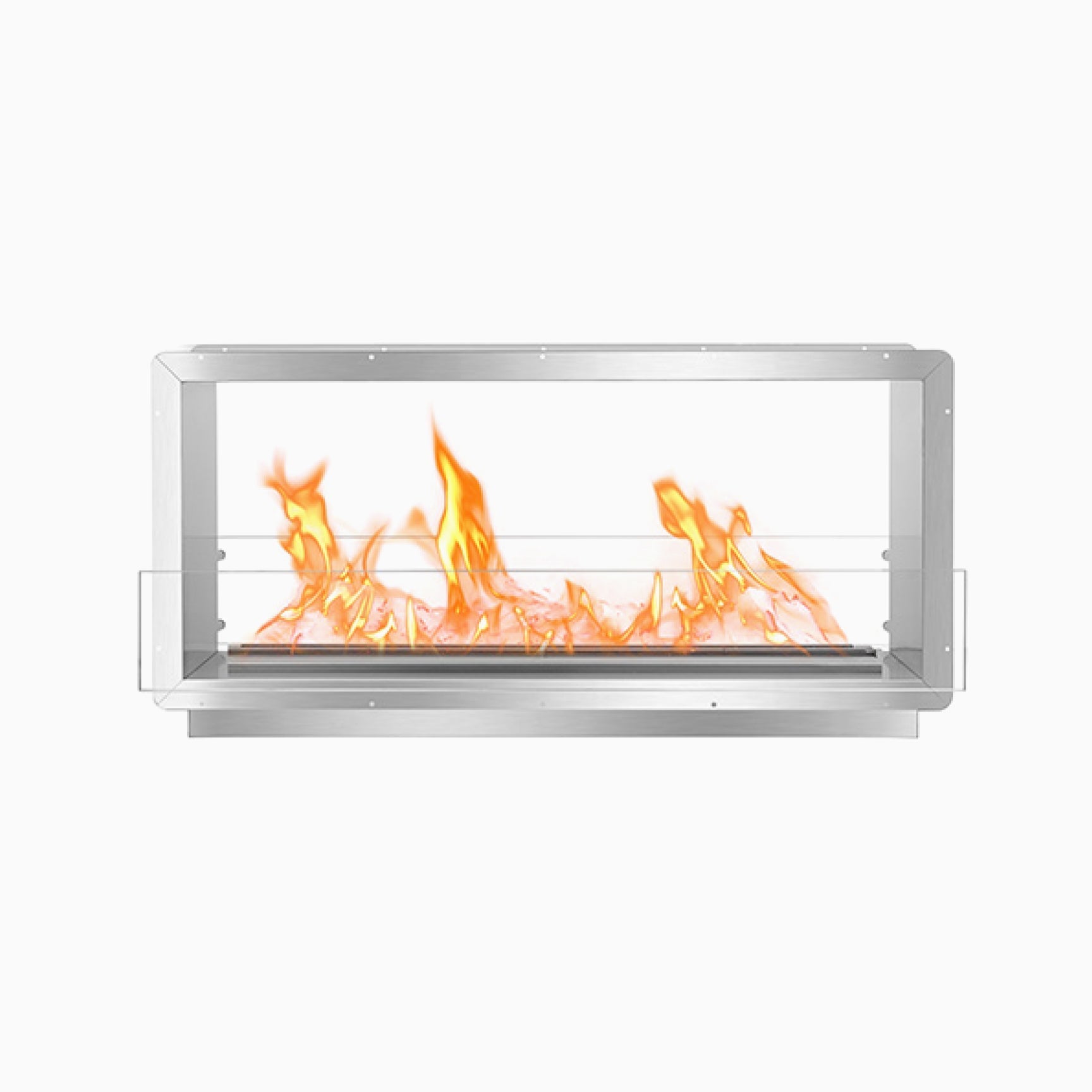 Bio Flame XL Firebox Ethanol Fireplace SKU FB-SS-XL-38M-Silver-Spacer